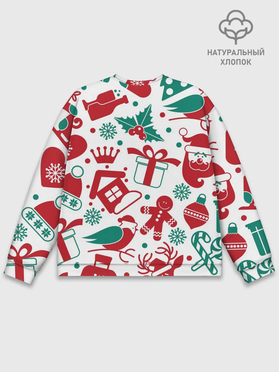 Мужской свитшот базовый / Merry Christmas3D