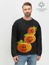 Мужской свитшот базовый / Хэллоуин смешные тыквы