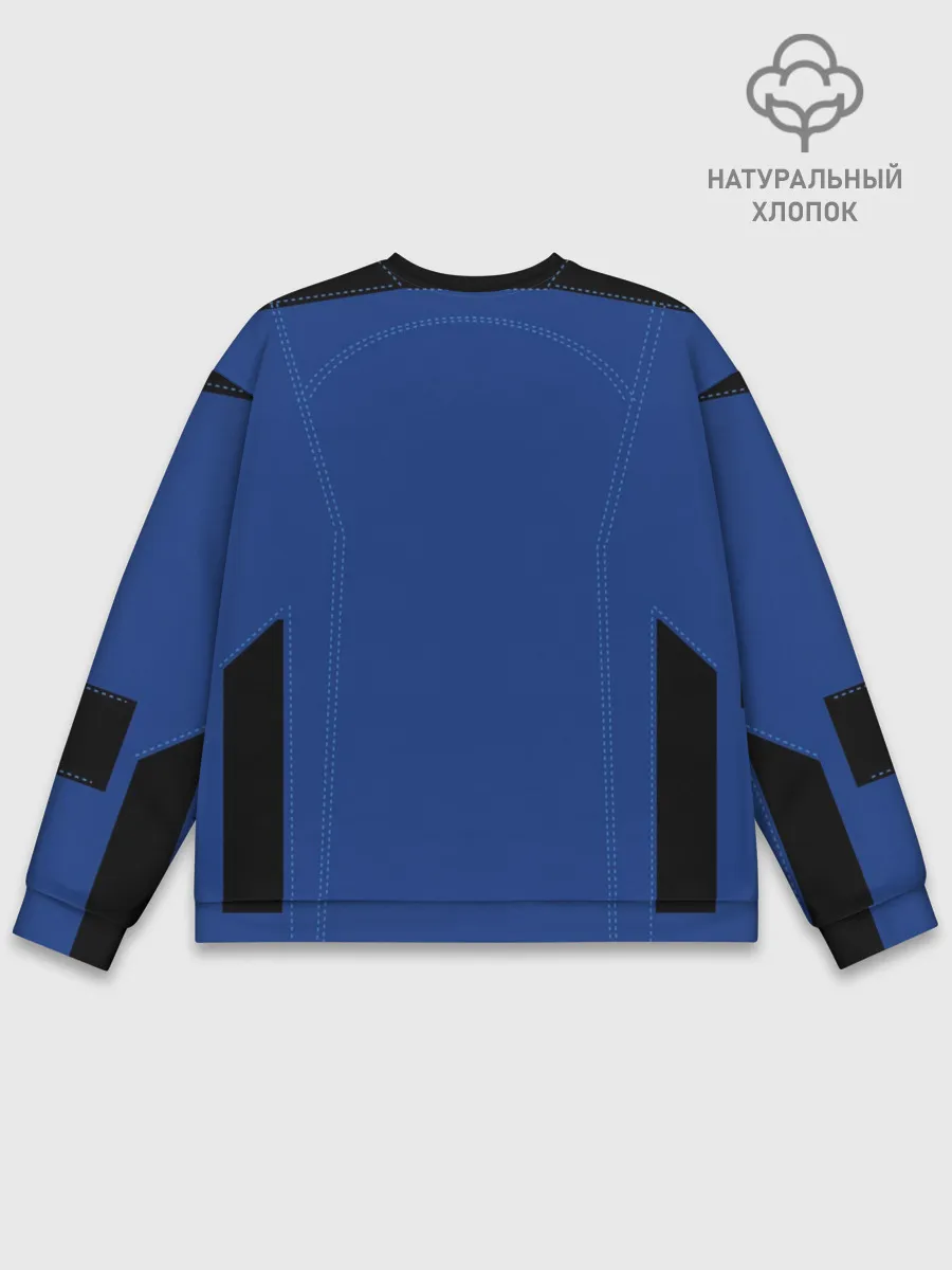 Мужской свитшот базовый / Blue origin. Костюм астронавта