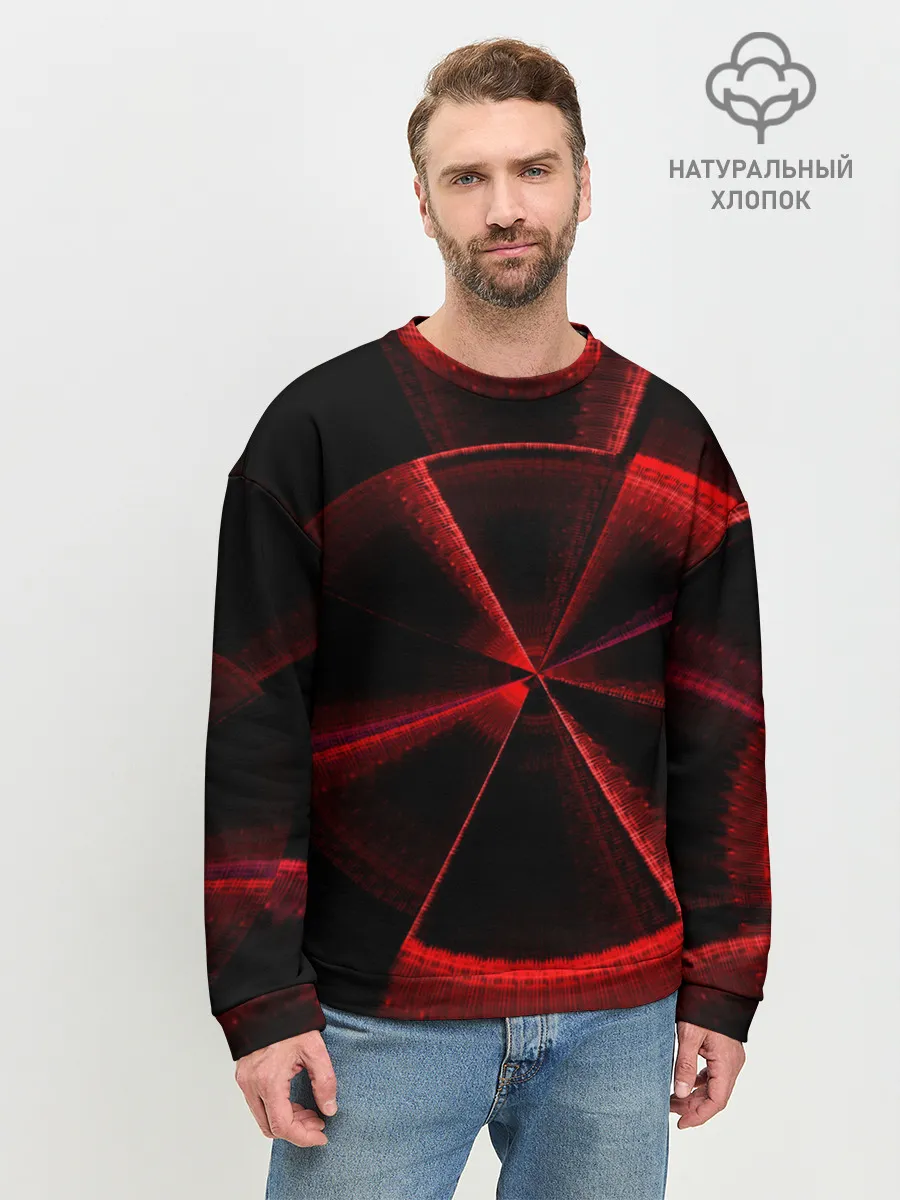 Мужской свитшот базовый / Атомный неон