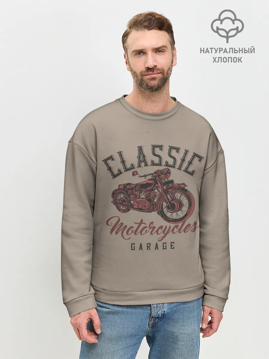 Мужской свитшот базовый / Классические мотоциклы