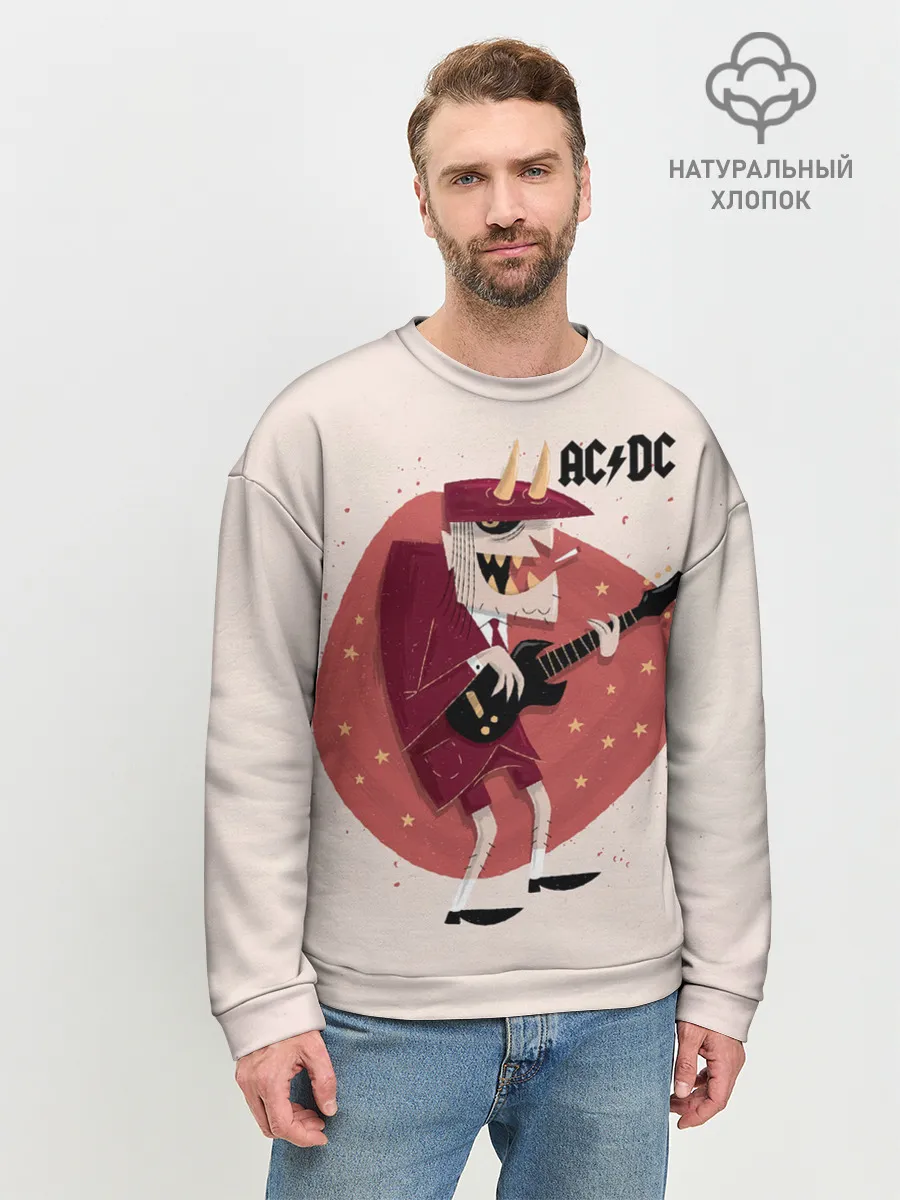 Мужской свитшот базовый / Ангус Янг AC/DC