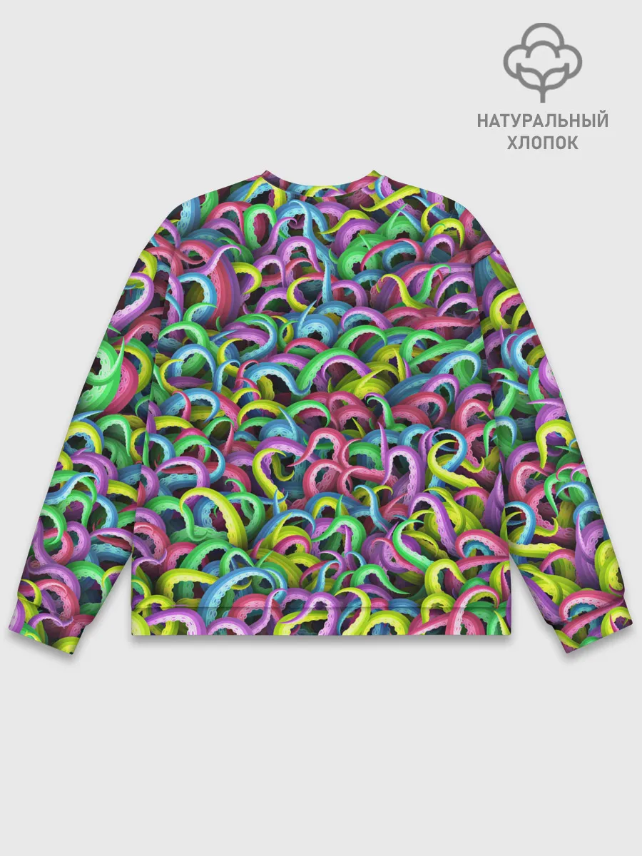 Мужской свитшот базовый / Психоделические щупальца
