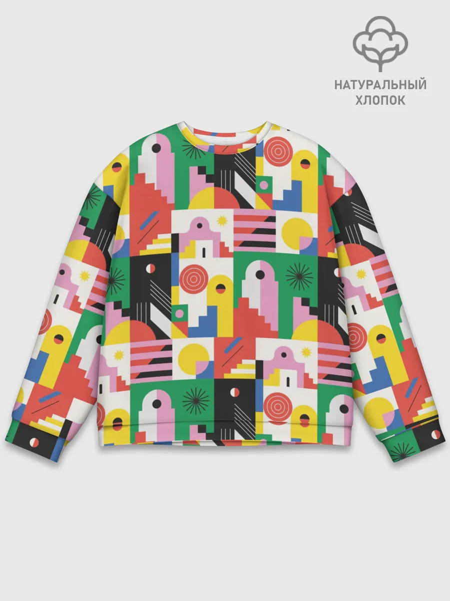 Мужской свитшот базовый / Геометрия города