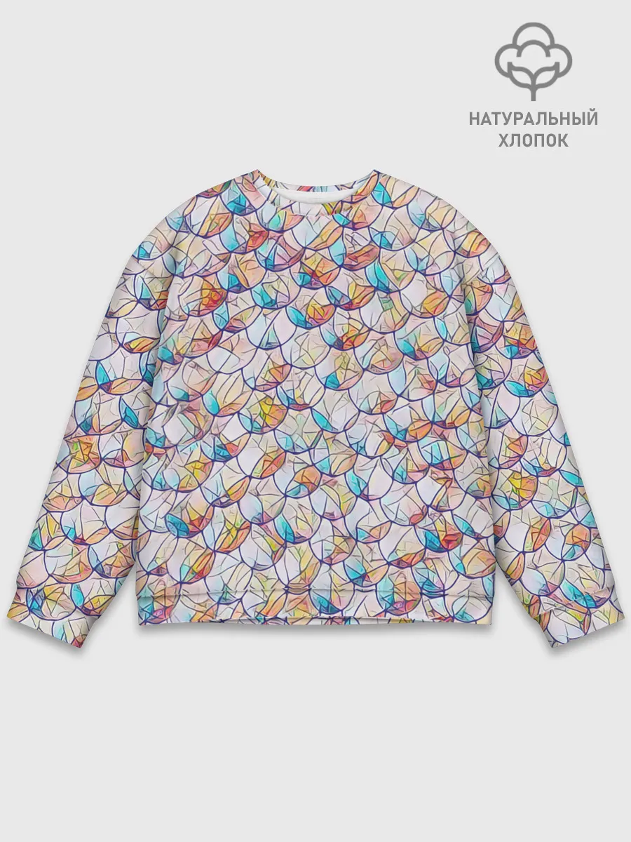 Мужской свитшот базовый / Разноцветная чешуя