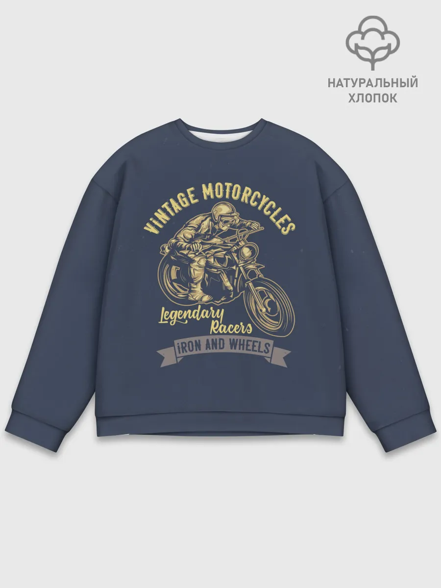 Мужской свитшот базовый / Винтажные мотоциклы
