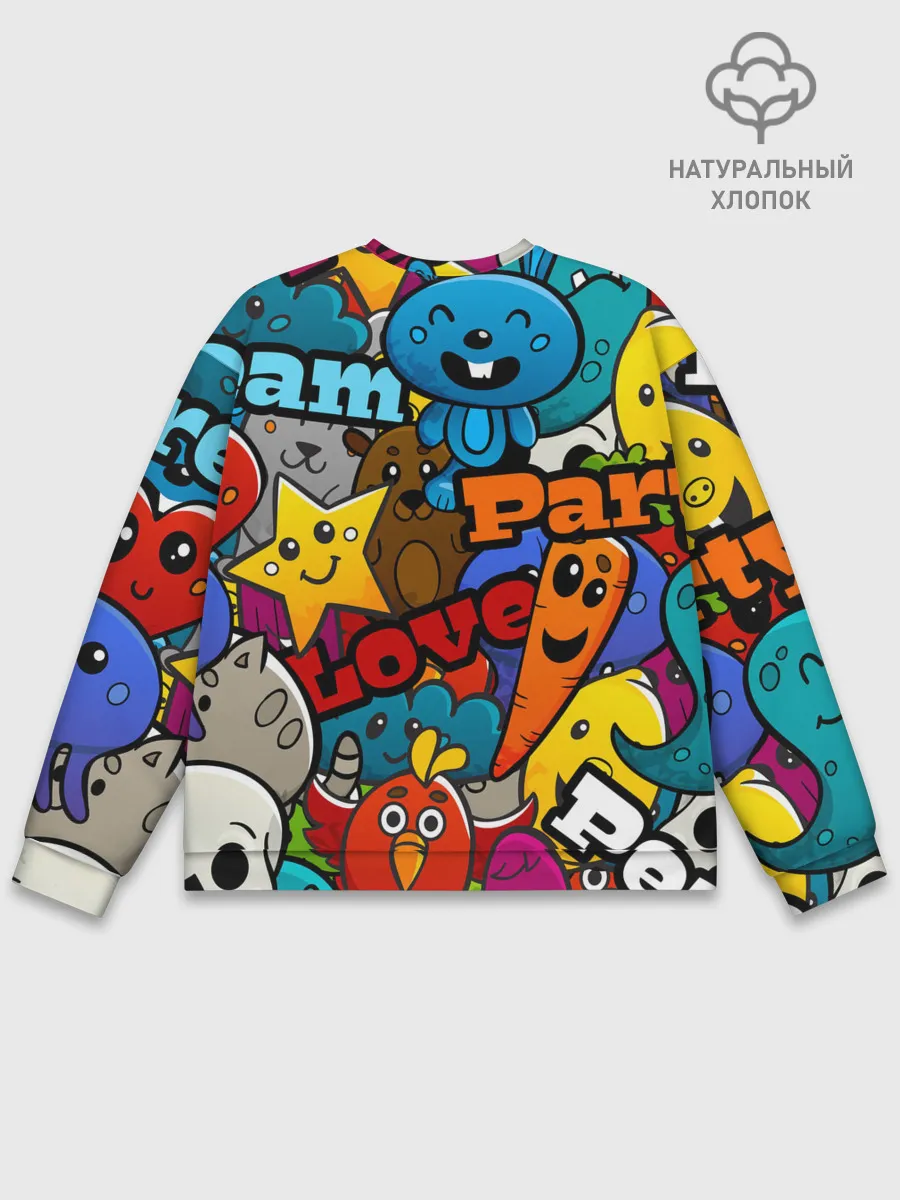 Мужской свитшот базовый / LOVE | PEACE | PARTY