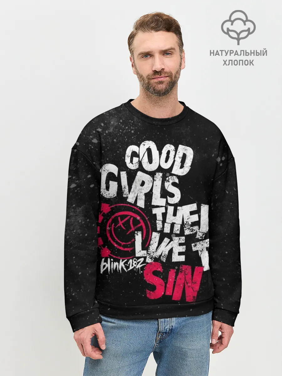 Мужской свитшот базовый / Blink 182, Good Girl