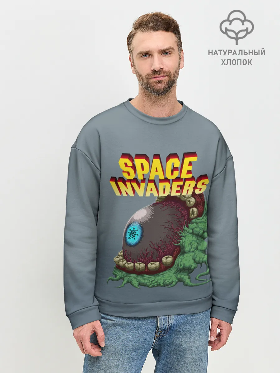 Мужской свитшот базовый / Boss | Space Invaders | Old game