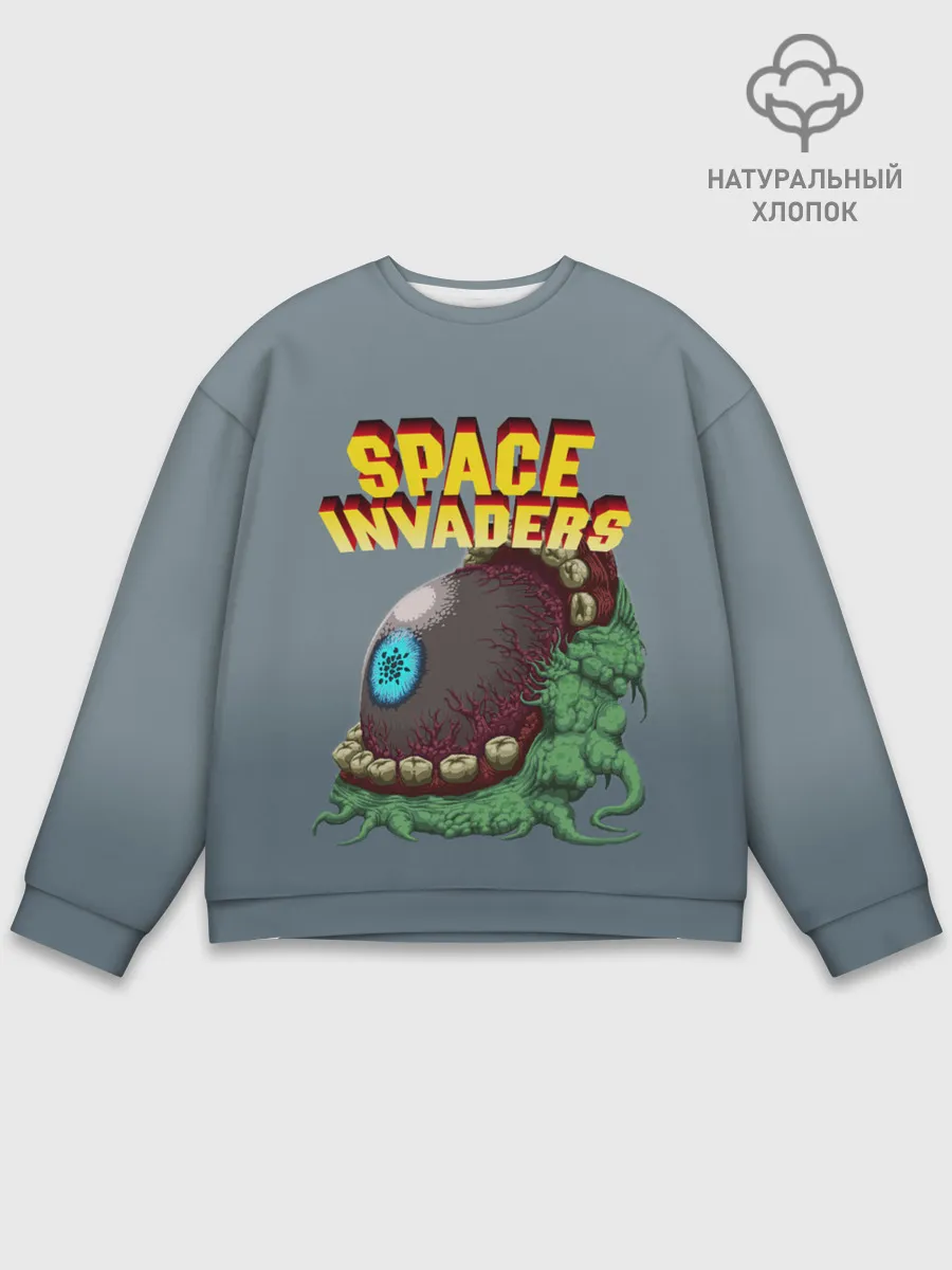 Мужской свитшот базовый / Boss | Space Invaders | Old game