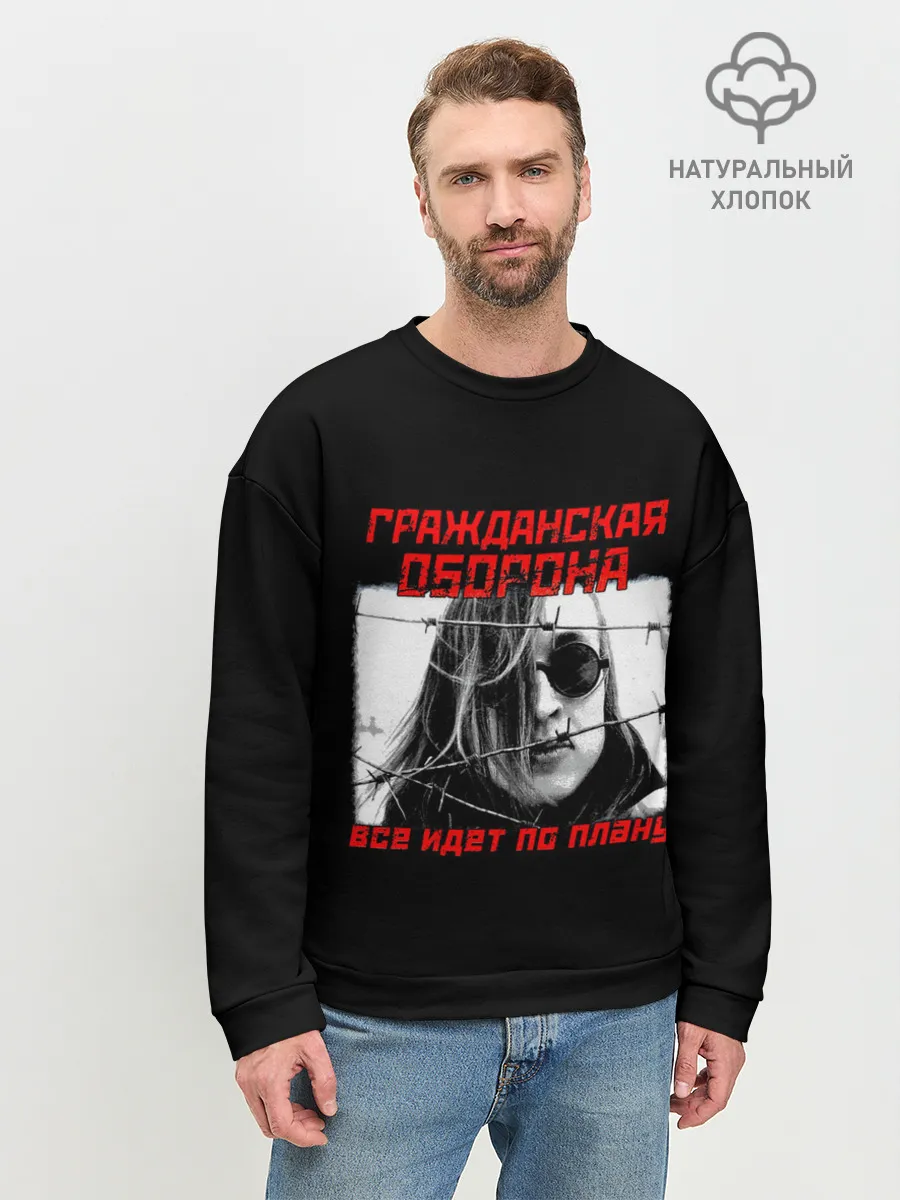 Мужской свитшот базовый / Всё идет по плану