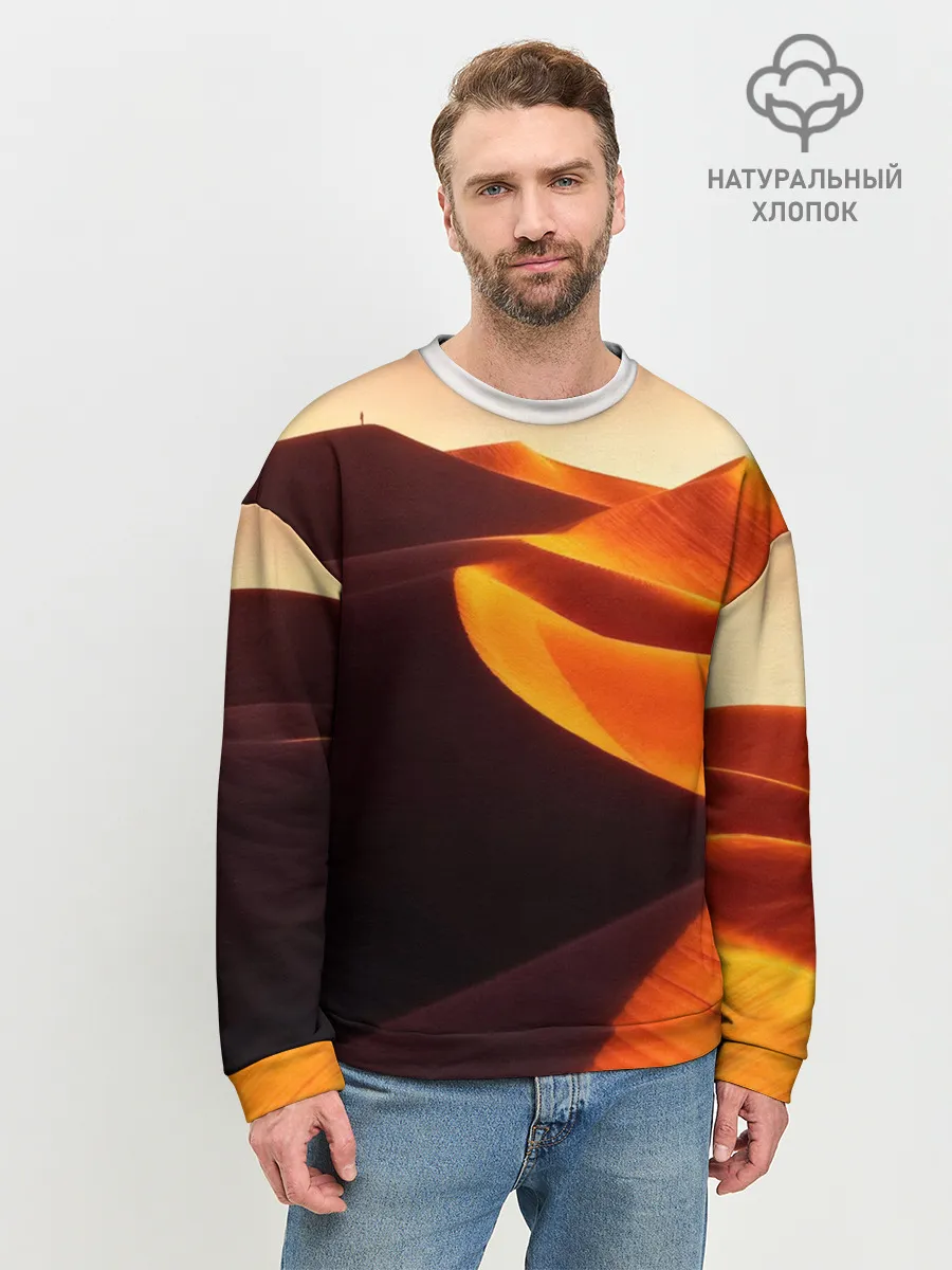 Мужской свитшот базовый / Пустыня дюна барханы