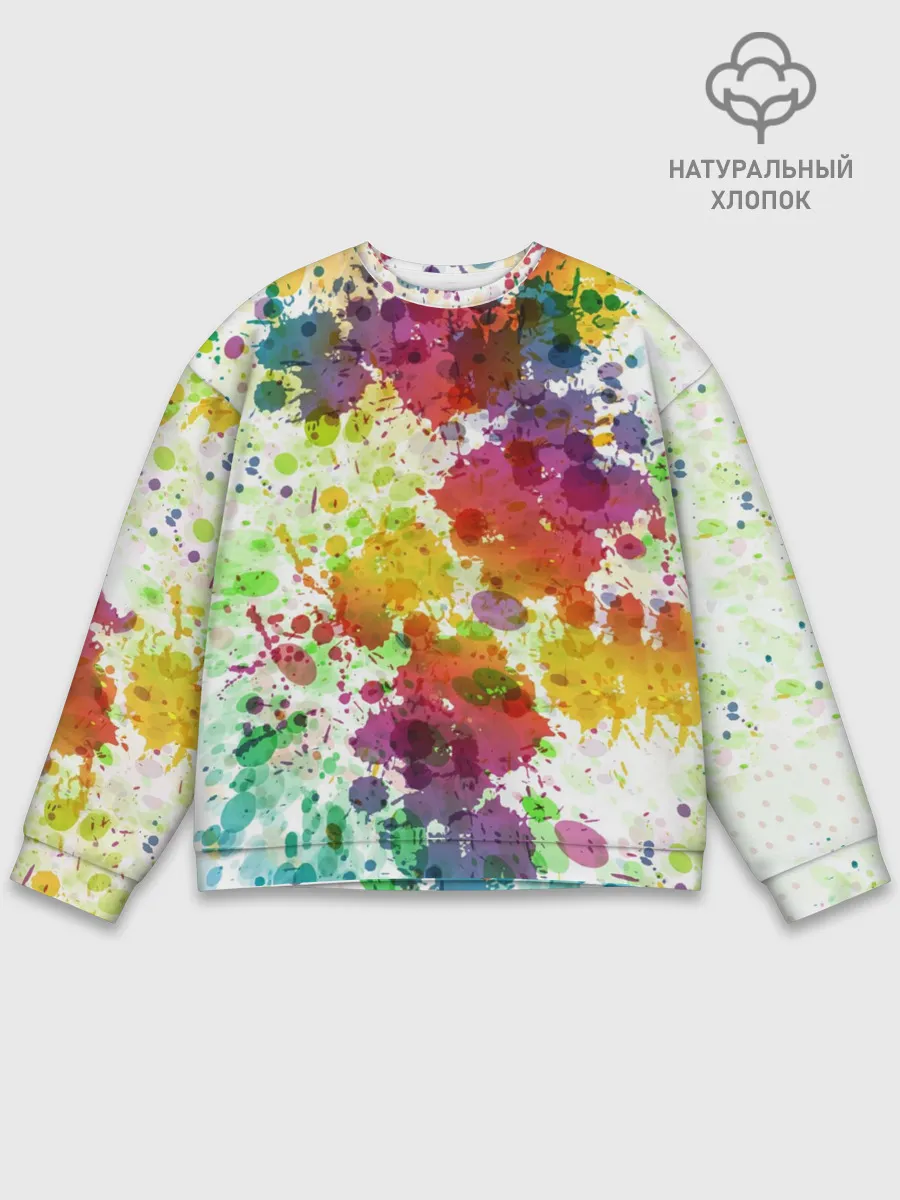 Мужской свитшот базовый / Красно-жёлтые пятна