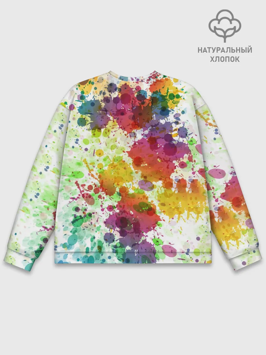 Мужской свитшот базовый / Красно-жёлтые пятна