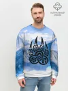 Мужской свитшот базовый / Печать Велеса | Волчья лапа