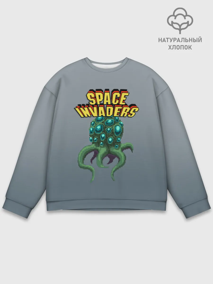 Мужской свитшот базовый / Space Invaders | Old game