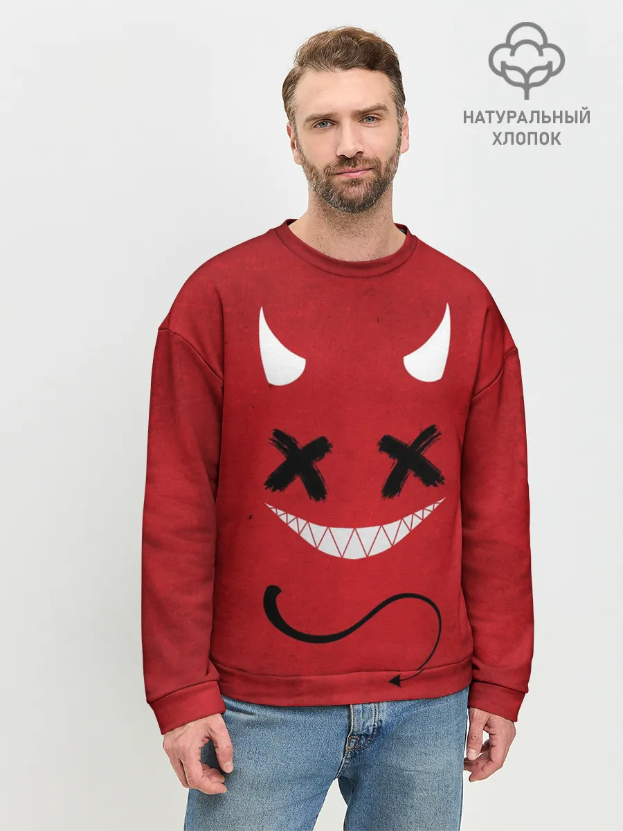 Мужской свитшот базовый / Red Evil Smile