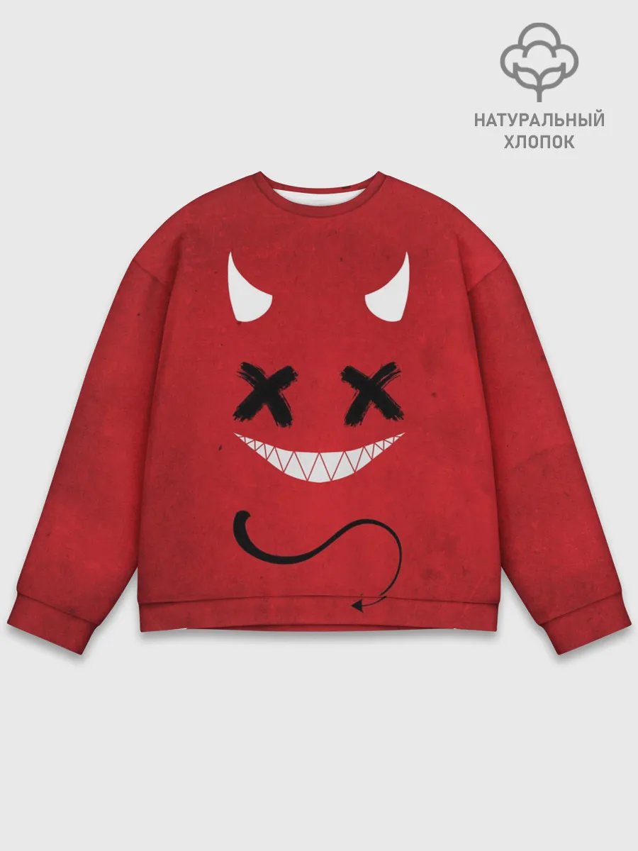 Мужской свитшот базовый / Red Evil Smile