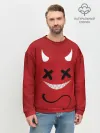 Мужской свитшот базовый / Red Evil Smile