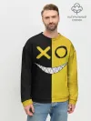 Мужской свитшот базовый / Yellow and black smile