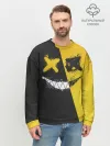Мужской свитшот базовый / Yellow and Black Emoji