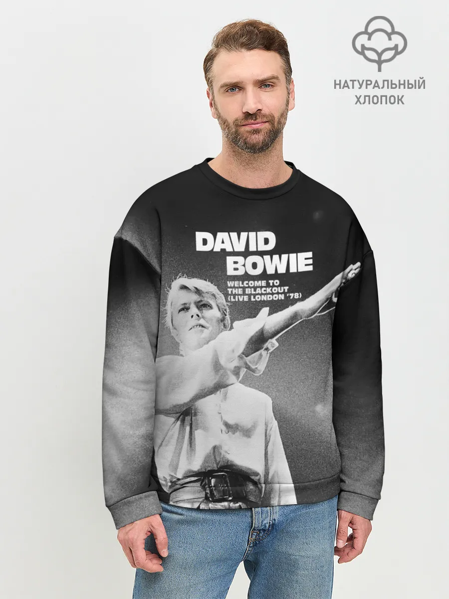 Мужской свитшот базовый / Welcome to the Blackout - David Bowie