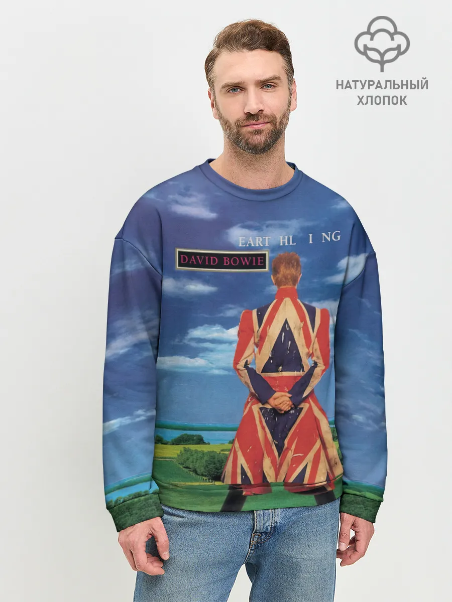 Мужской свитшот базовый / Earthling - David Bowie