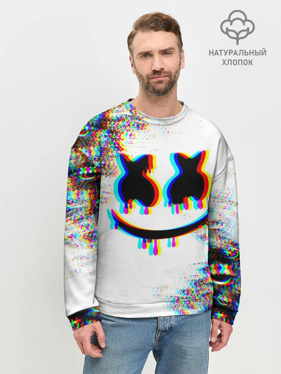 Мужской свитшот базовый / MARSHMELLOW GLITCH