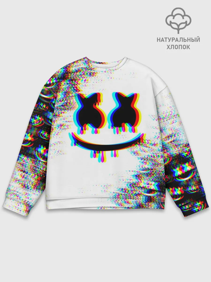Мужской свитшот базовый / MARSHMELLOW GLITCH