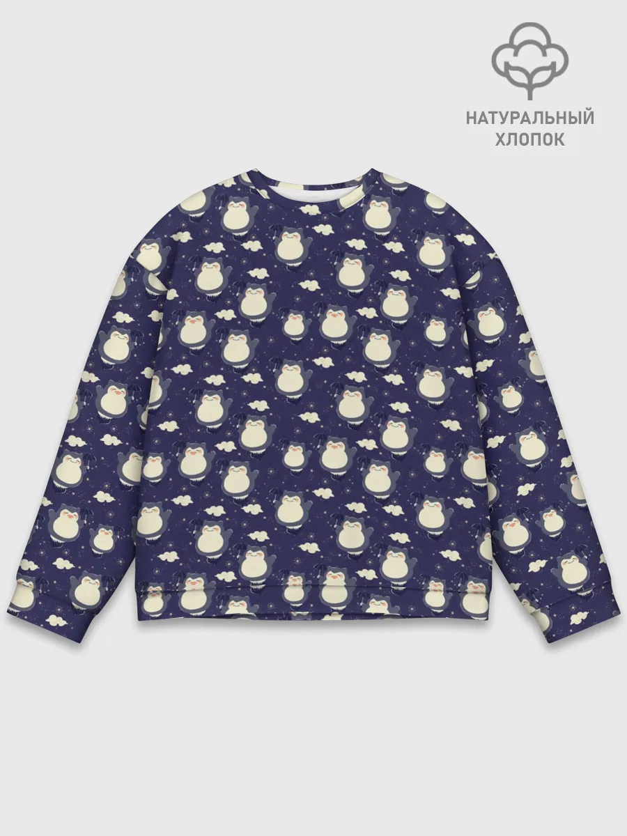 Мужской свитшот базовый / Мой сосед Тоторо My Neighbor Totoro паттерн