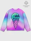 Мужской свитшот базовый / Мороженое | Ice Scream | Череп