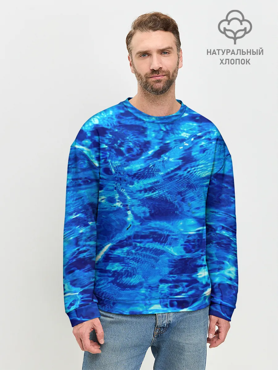 Мужской свитшот базовый / Голубая Вода