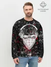 Мужской свитшот базовый / Брызги Череп Хипстер Гранж