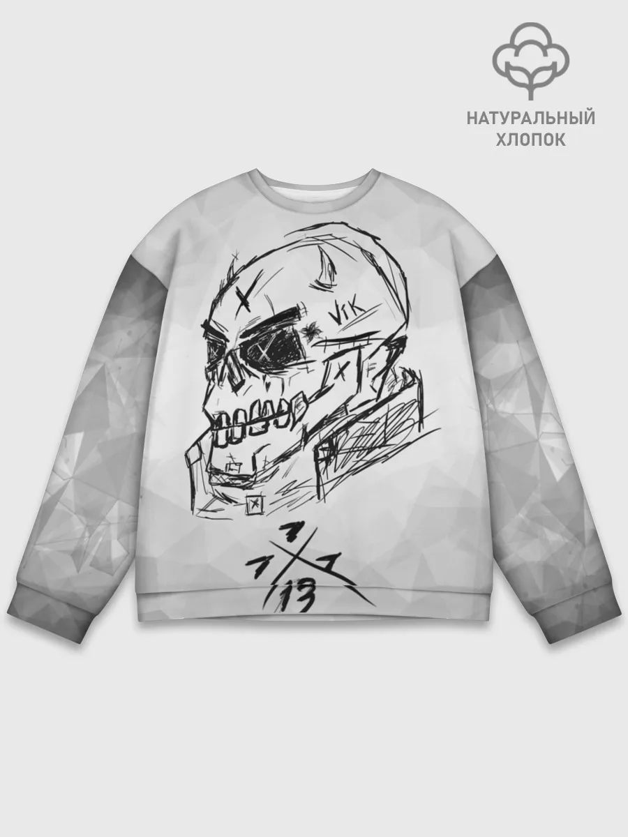 Мужской свитшот базовый / SKULL BY VIK CANEMIRA