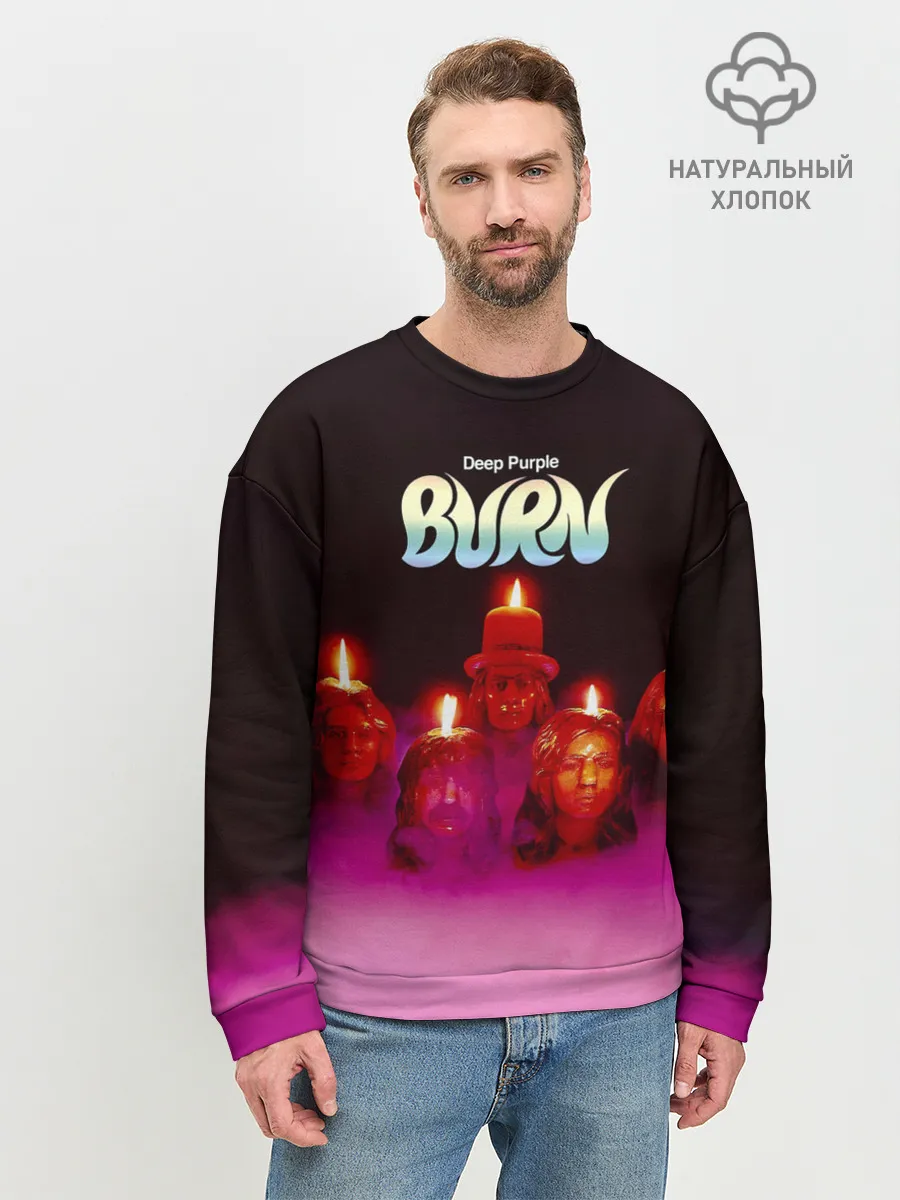Мужской свитшот базовый / Deep Purple - Burn
