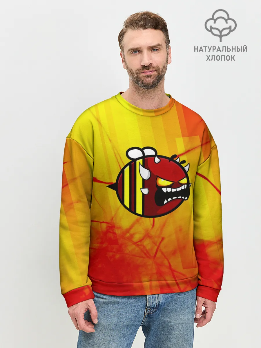 Мужской свитшот базовый / Geometry Dash | Red Demon