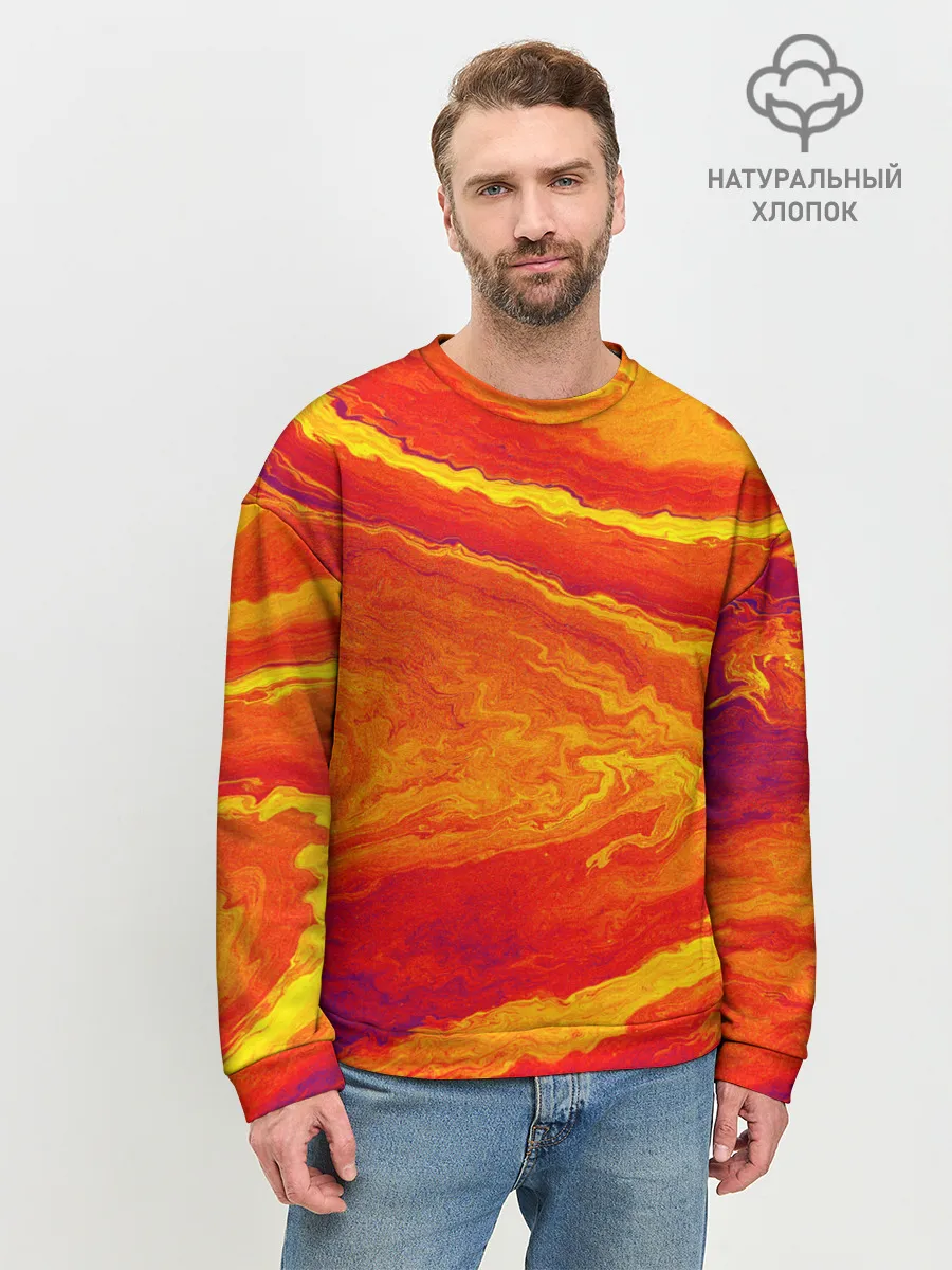 Мужской свитшот базовый / ПЯТНО ЮПИТЕРА | ОРАНЖЕВЫЙ ГРАНЖ