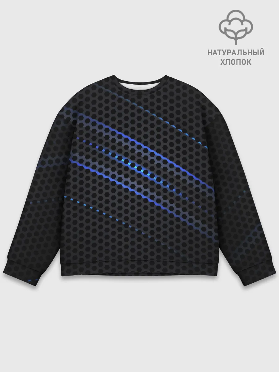 Мужской свитшот базовый / СТАЛЬНАЯ СЕТКА НЕОН | STEEL MESH NEON