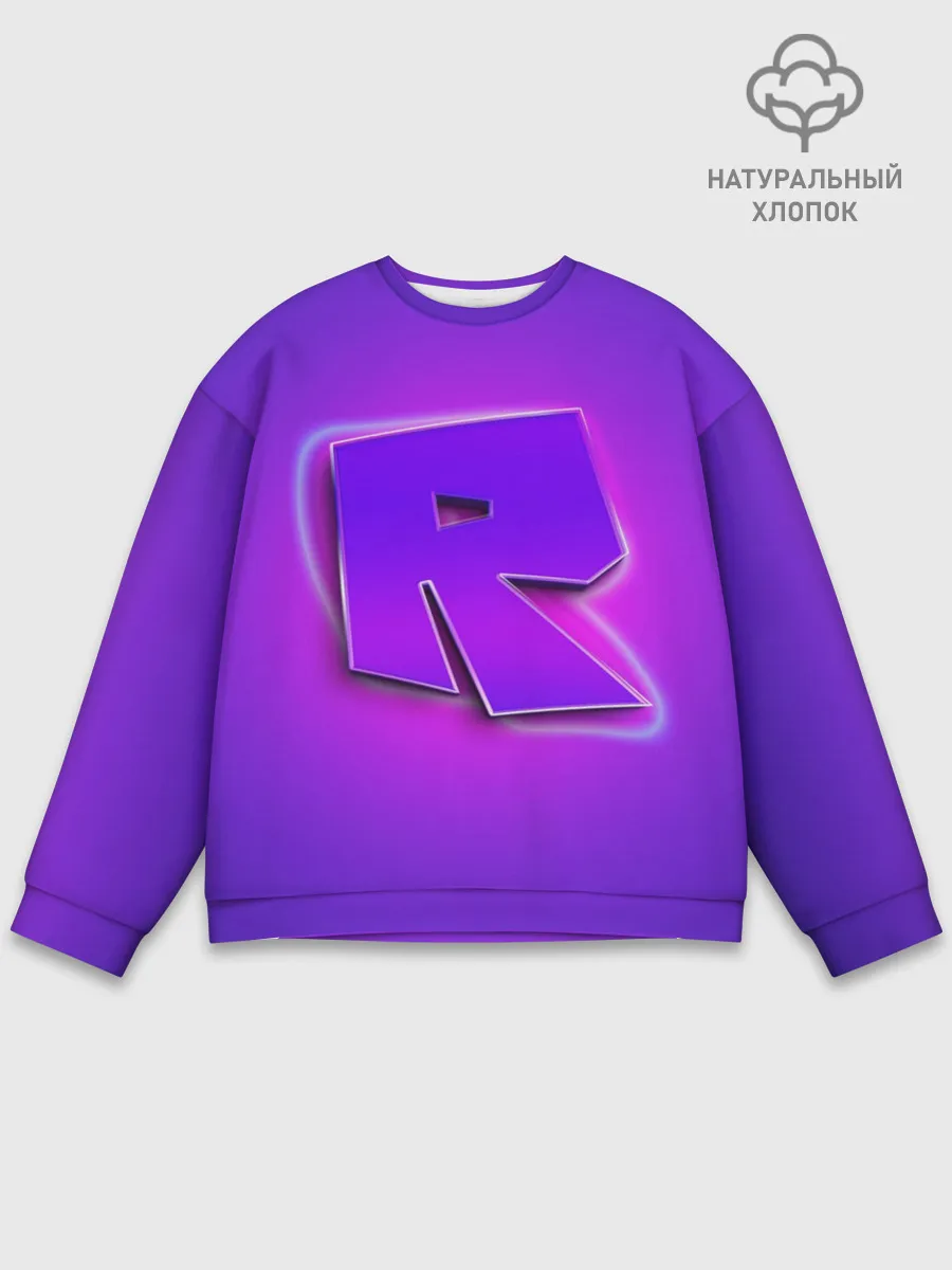 Мужской свитшот базовый / ROBLOX NEON LOGO | РОБЛОКС