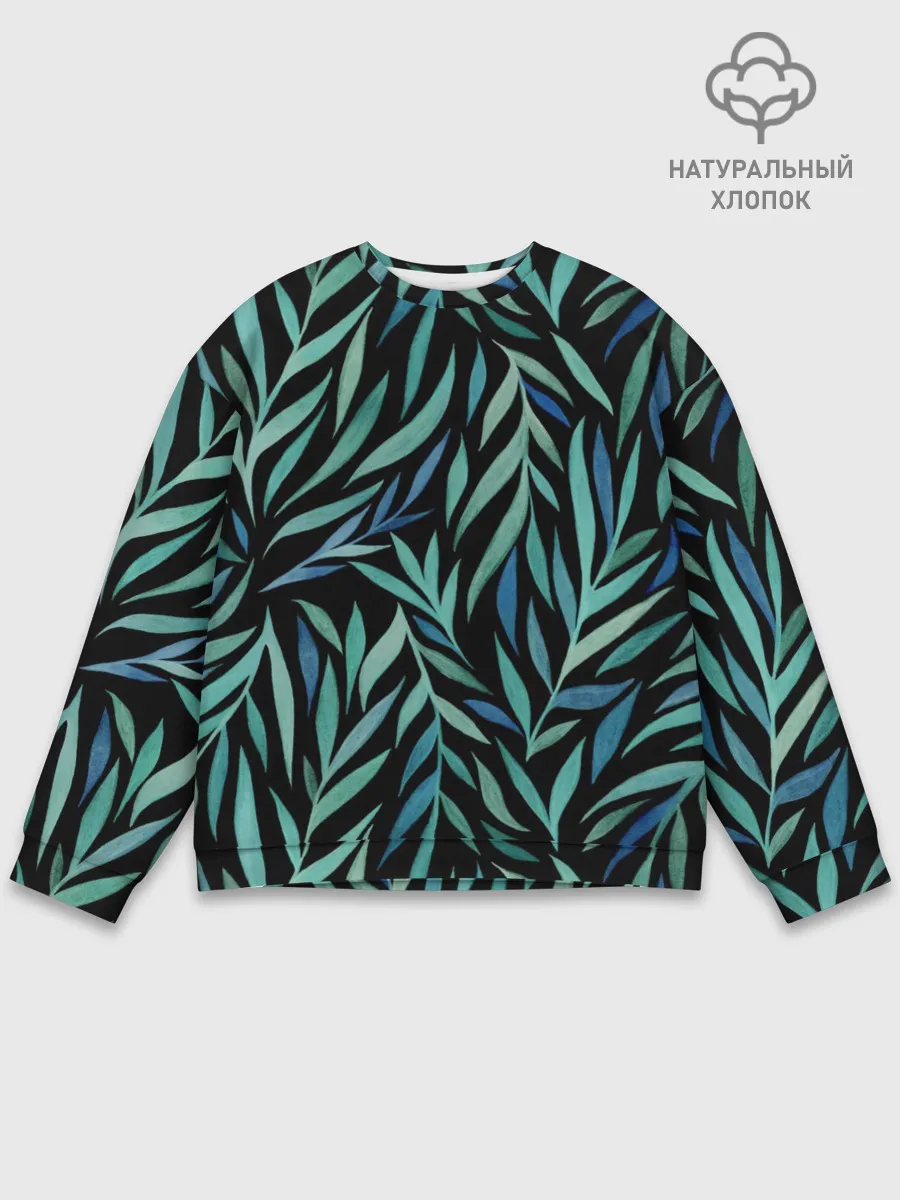 Мужской свитшот базовый / Растительный орнамент