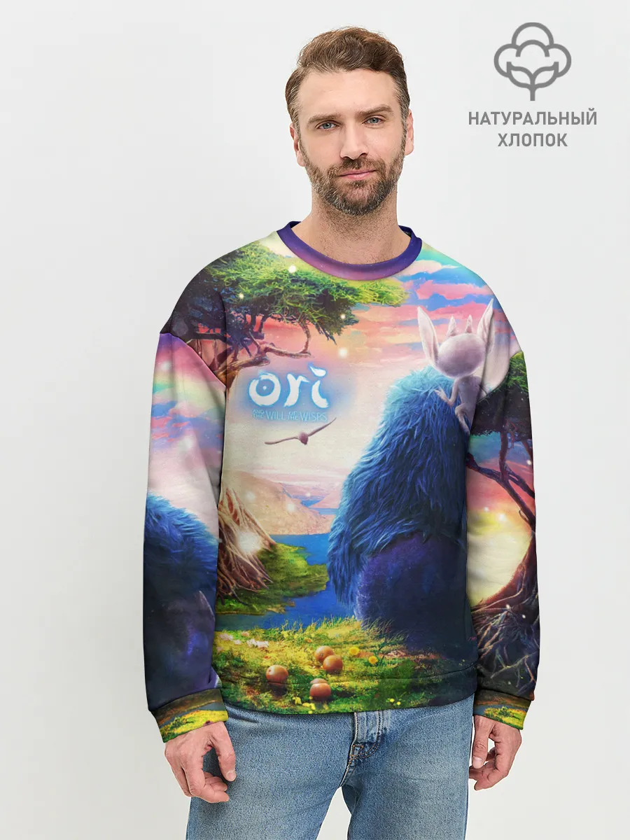 Мужской свитшот базовый / Ори и Блуждающие огоньки | Ori