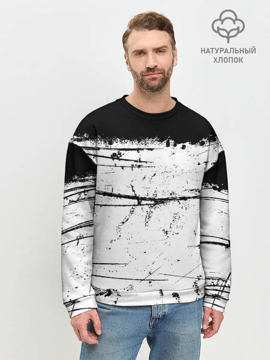 Мужской свитшот базовый / ИСПАЧКАННЫЙ КРАСКОЙ