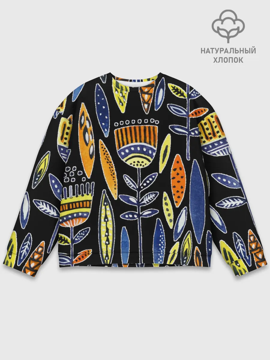 Мужской свитшот базовый / цветы фараона