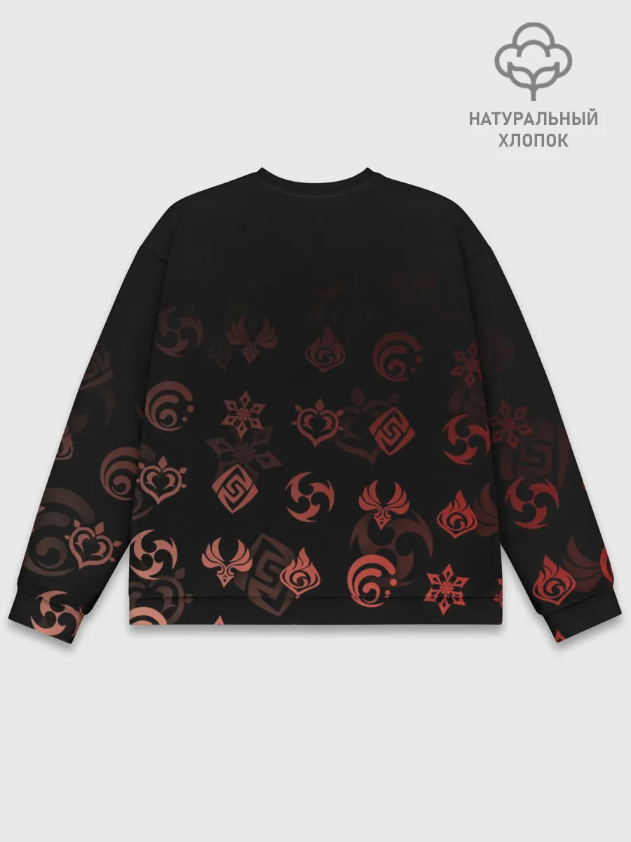 Мужской свитшот базовый / Кли, Genshin Impact