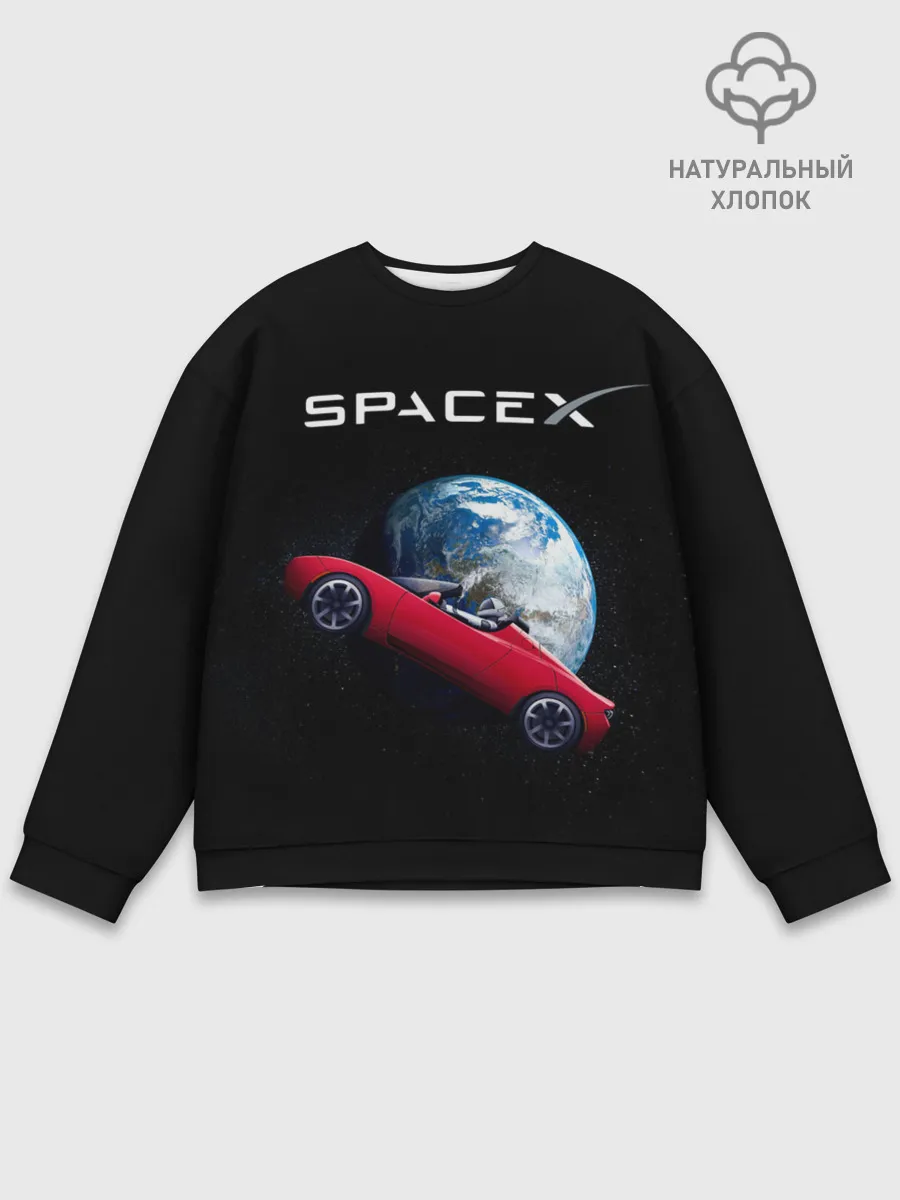 Мужской свитшот базовый / Space X Zero gravity car