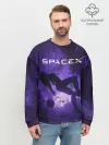 Мужской свитшот базовый / Space X Girl in zero gravity