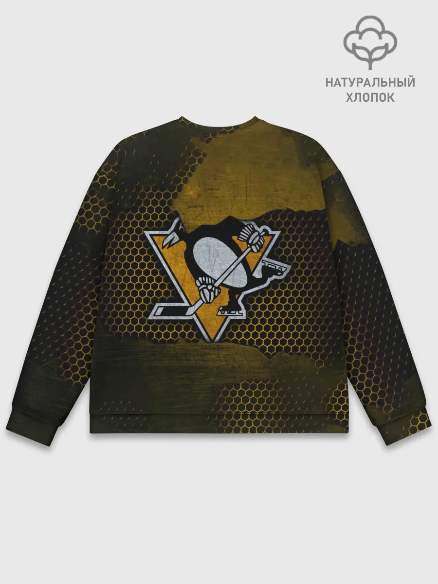 Мужской свитшот базовый / Pittsburgh Penguins на спине