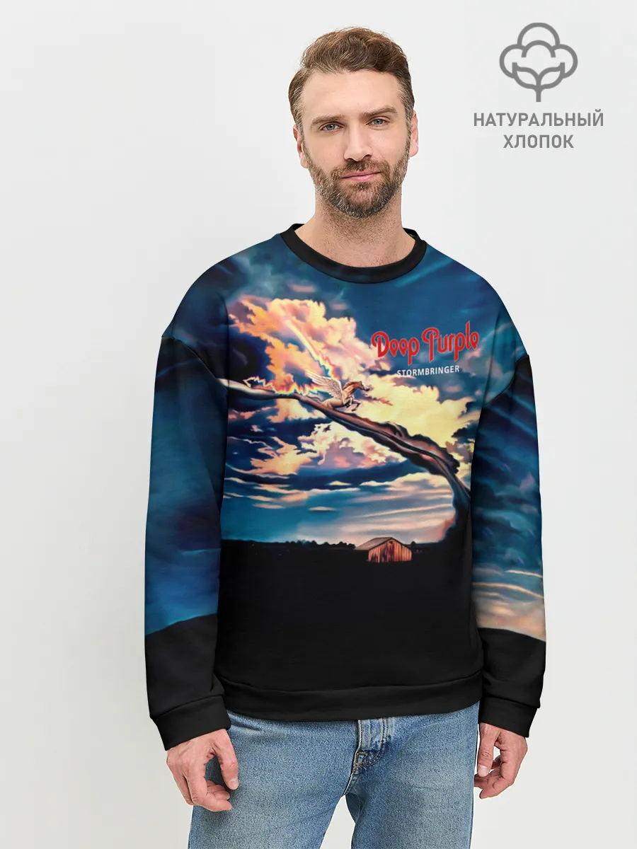 Мужской свитшот базовый / Deep Purple - Stormbringer