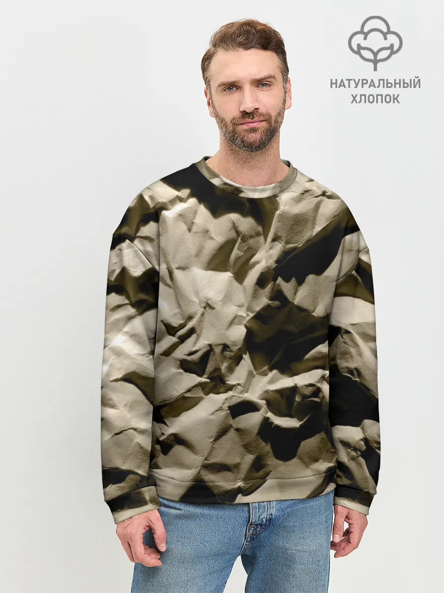 Мужской свитшот базовый / Мягкая мятая бумага