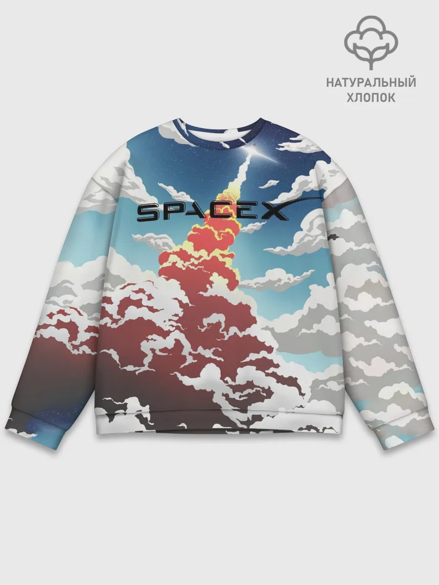 Мужской свитшот базовый / Ракета | SpaceX